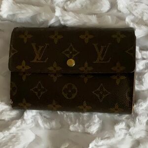 Louis Vuitton Brown and Gold Monogram Small wallet with ID pouch